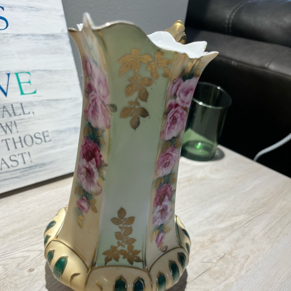 Vintage Prussia floral pitcher